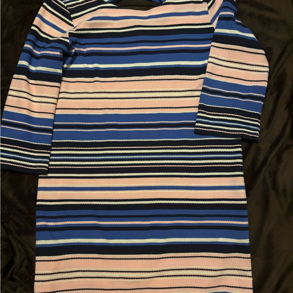 Lilly Pulitzer Blue, Pink & Black Striped Knit Dress